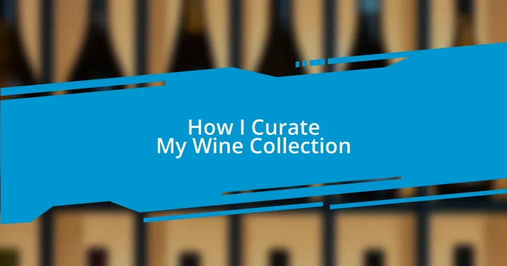 How I Curate My Wine Collection